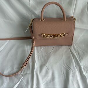Anne Klein Tan Crossbody Bag with Gold Accents